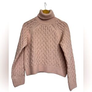 Laundry by Shelli Segal Pink Knit Turtleneck Sweater Large